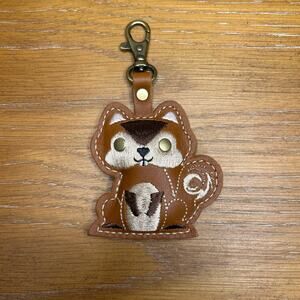 Portland Leather Squirrel Charm PLG Woodland Animal Bag Charm Keychain Tassel